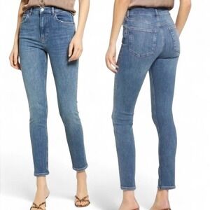 Reformation Harper High Rise Skinny Jeans Size 25 Destin Wash Denim Quiet Luxury